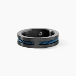 Bague Métal Acier Noir|JOURDAN Clearance