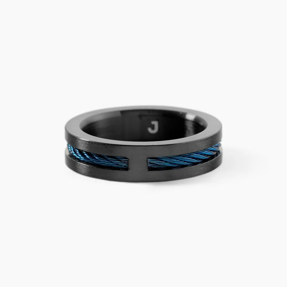 Bague Métal Acier Noir|JOURDAN Clearance