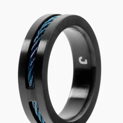 Bague Métal Acier Noir|JOURDAN Clearance