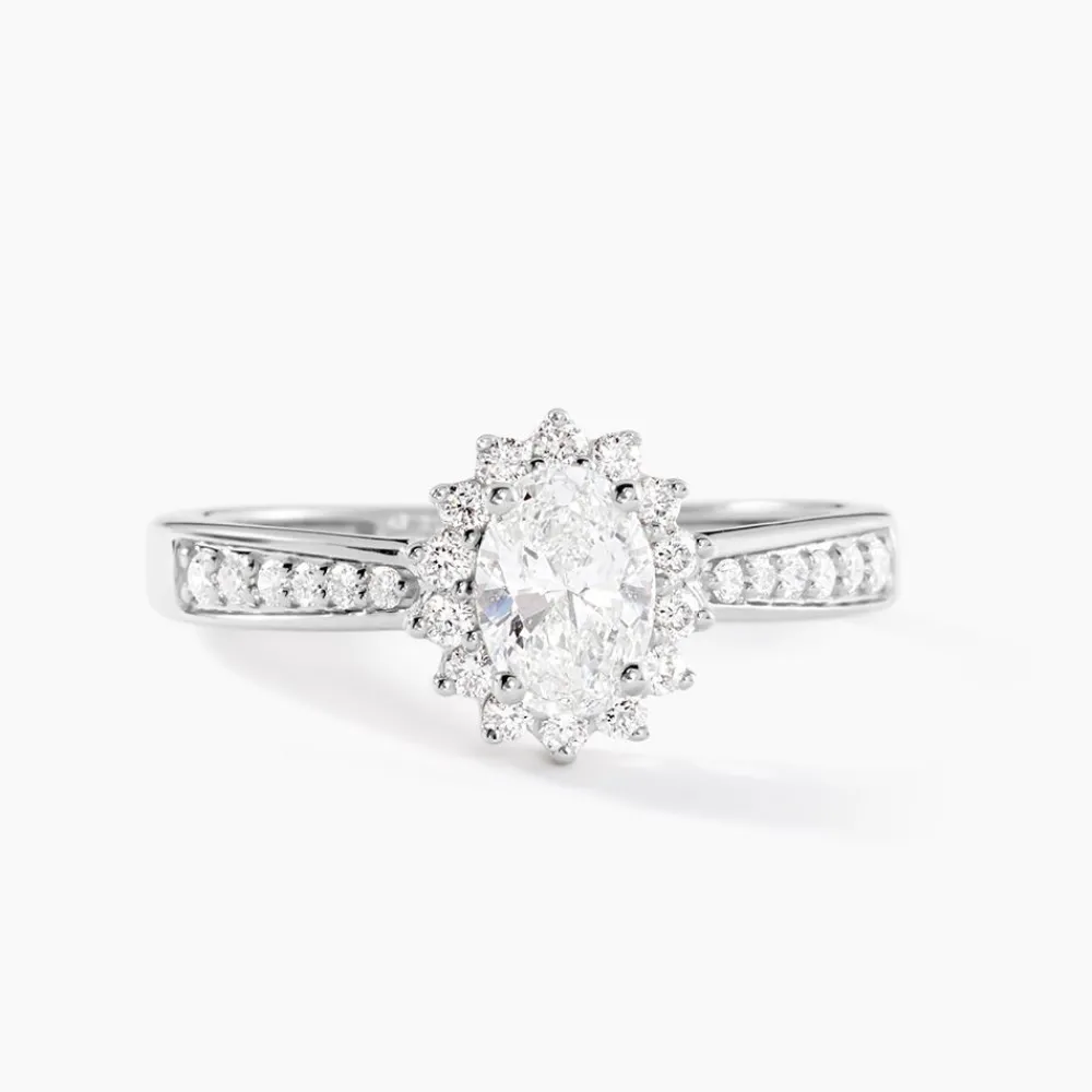 Bague Myles Platine Blanc Diamant Synthétique|Marc Orian New