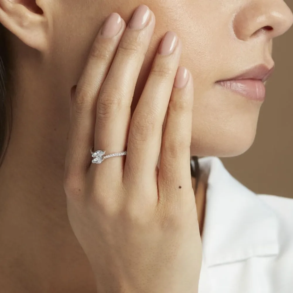 Bague Nevarte Argent Blanc Oxyde De Zirconium|Marc Orian Outlet