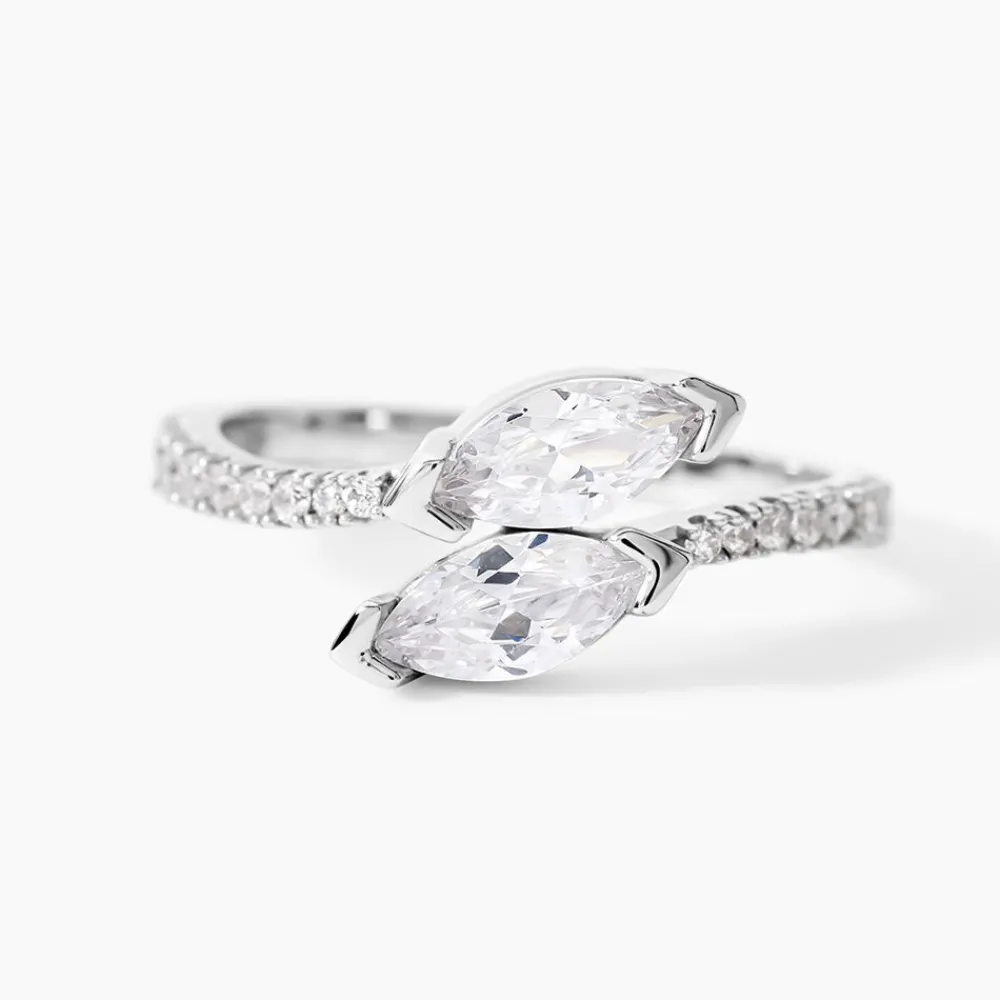 Bague Nevarte Argent Blanc Oxyde De Zirconium|Marc Orian Outlet