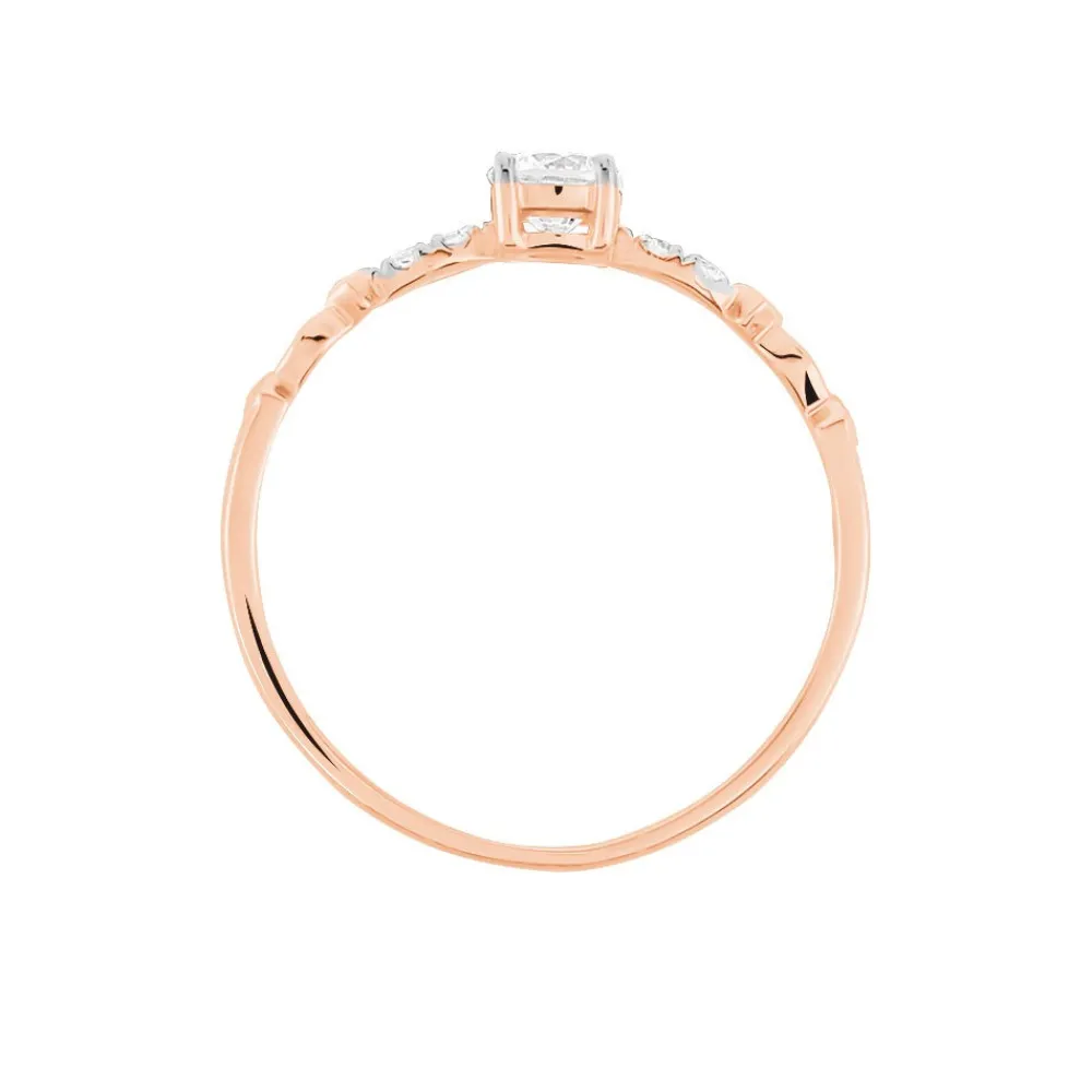 Bague Norhen Or Rose Oxyde De Zirconium|Marc Orian Best