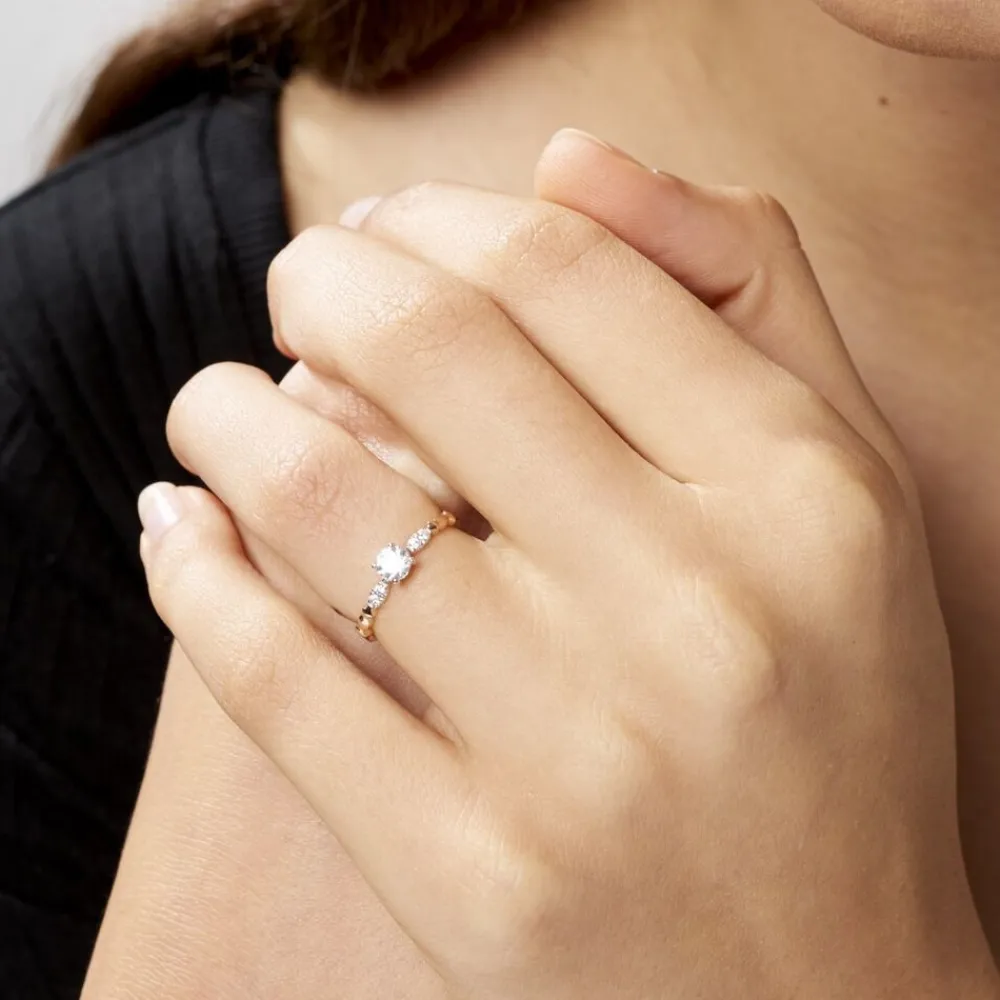Bague Norhen Or Rose Oxyde De Zirconium|Marc Orian Best
