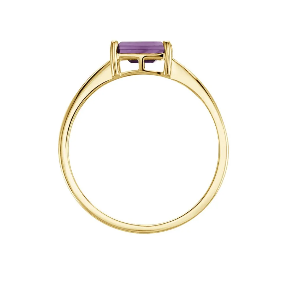 Bague Nottingham Or Jaune Améthyste
