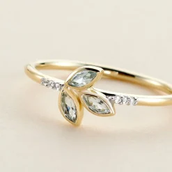 Bague Océan Or Jaune Topaze Oxyde De Zirconium|Marc Orian Hot