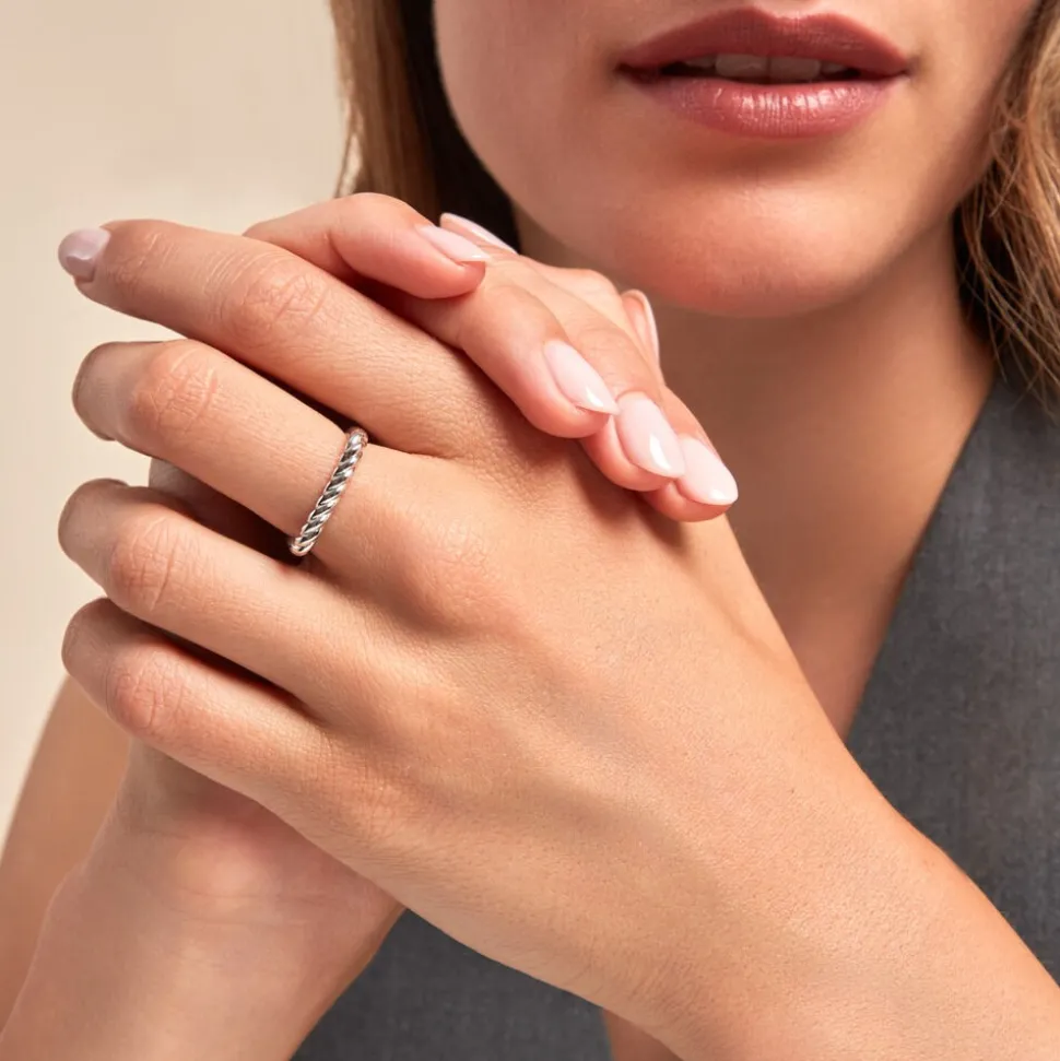 Bague Ocean Argent Blanc