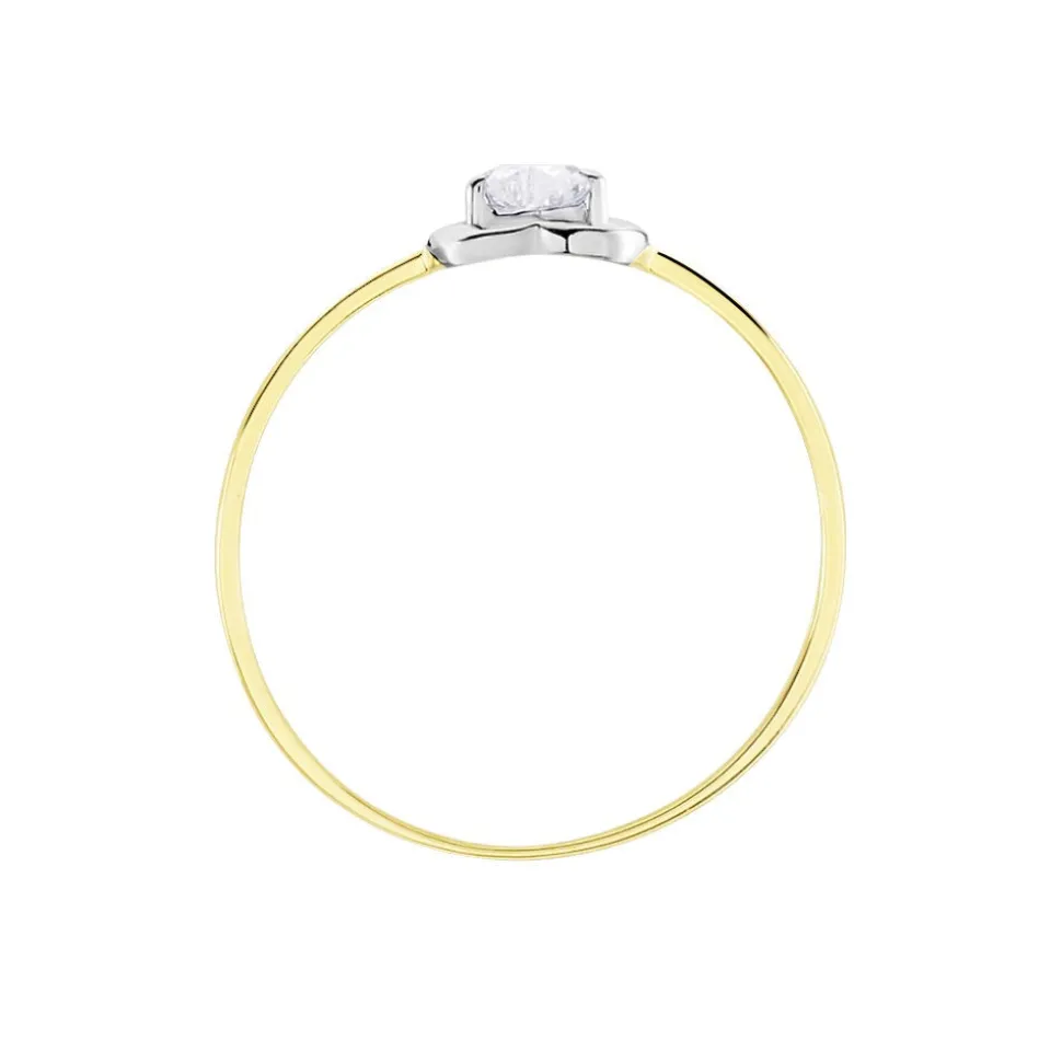 Bague Or Bicolore Goulvena Oxyde De Zirconium