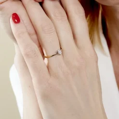Bague Or Bicolore Goulvena Oxyde De Zirconium