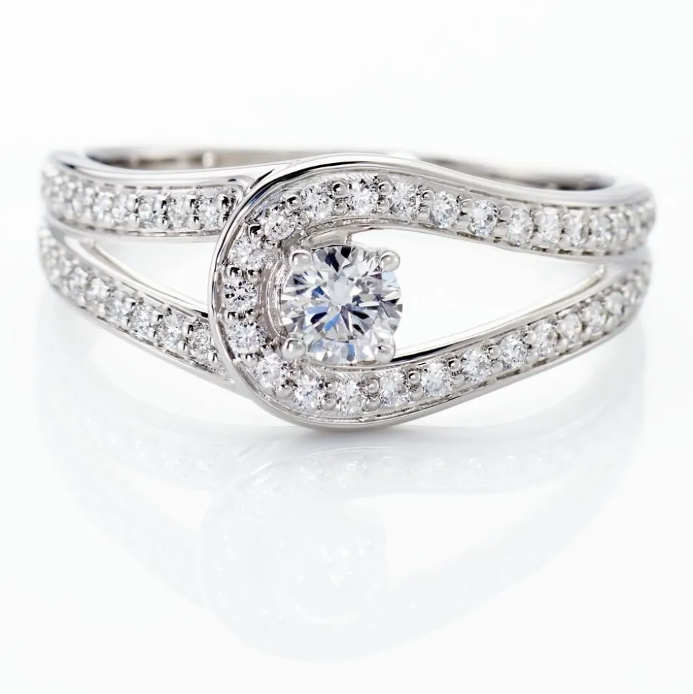 Bague Or Blanc Alease Diamants Synthétiques