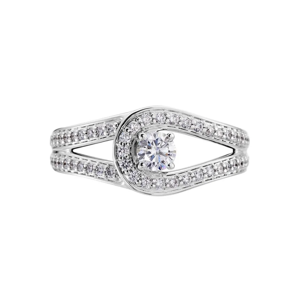 Bague Or Blanc Alease Diamants Synthétiques