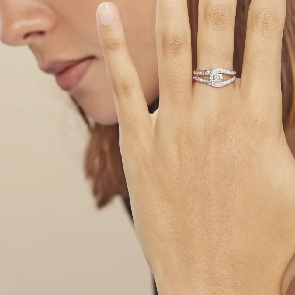 Bague Or Blanc Alease Diamants Synthétiques