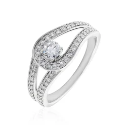 Bague Or Blanc Alease Diamants Synthétiques