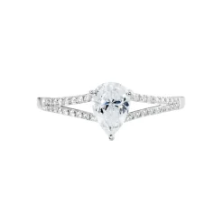 Bague Or Blanc Marinda Oxyde De Zirconium