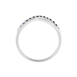 Bague Or Blanc Maudy Saphirs Diamants