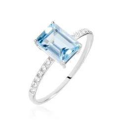 Bague Or Blanc Mone Topaze Et Oxydes De Zirconium|Marc Orian Discount