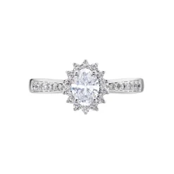 Bague Or Blanc Myles Diamants Synthétiques