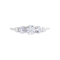 Bague Or Blanc Sibyllina Oxydes De Zirconium