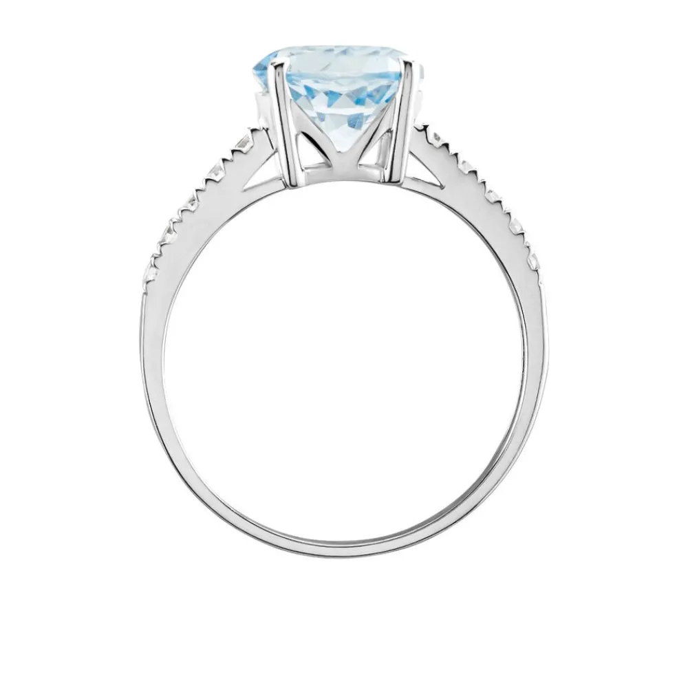 Bague Or Blanc Terese Topaze Oxydes De Zirconium|Marc Orian