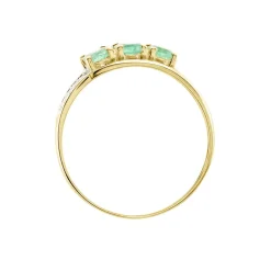 Bague Or Jaune Abelard Emeraudes Diamants