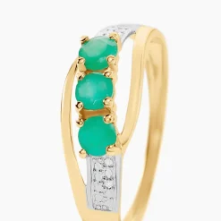 Bague Or Jaune Abelard Emeraudes Diamants