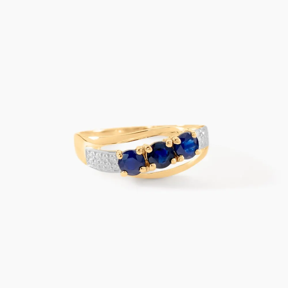 Bague Or Jaune Abelard Saphirs Diamants|Marc Orian Hot