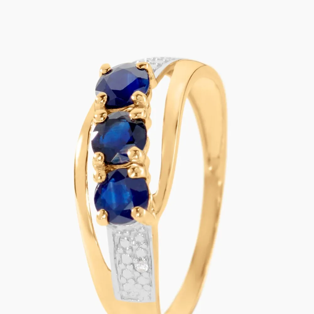 Bague Or Jaune Abelard Saphirs Diamants|Marc Orian Hot