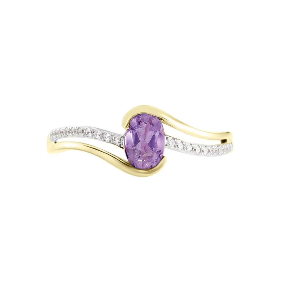 Bague Or Jaune Anja Améthyste
