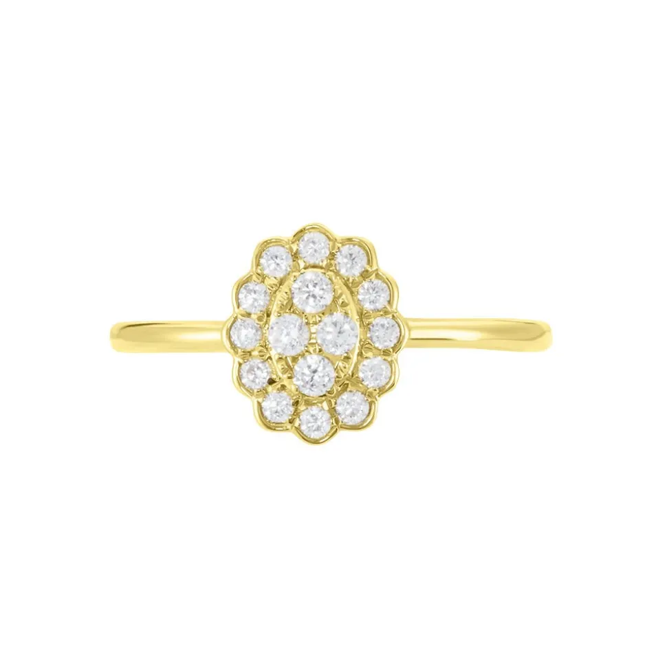 Bague Or Jaune Catharine Oxyde De Zirconium