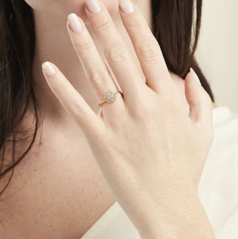 Bague Or Jaune Catharine Oxyde De Zirconium