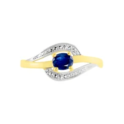 Bague Or Jaune Connor Saphir Diamants