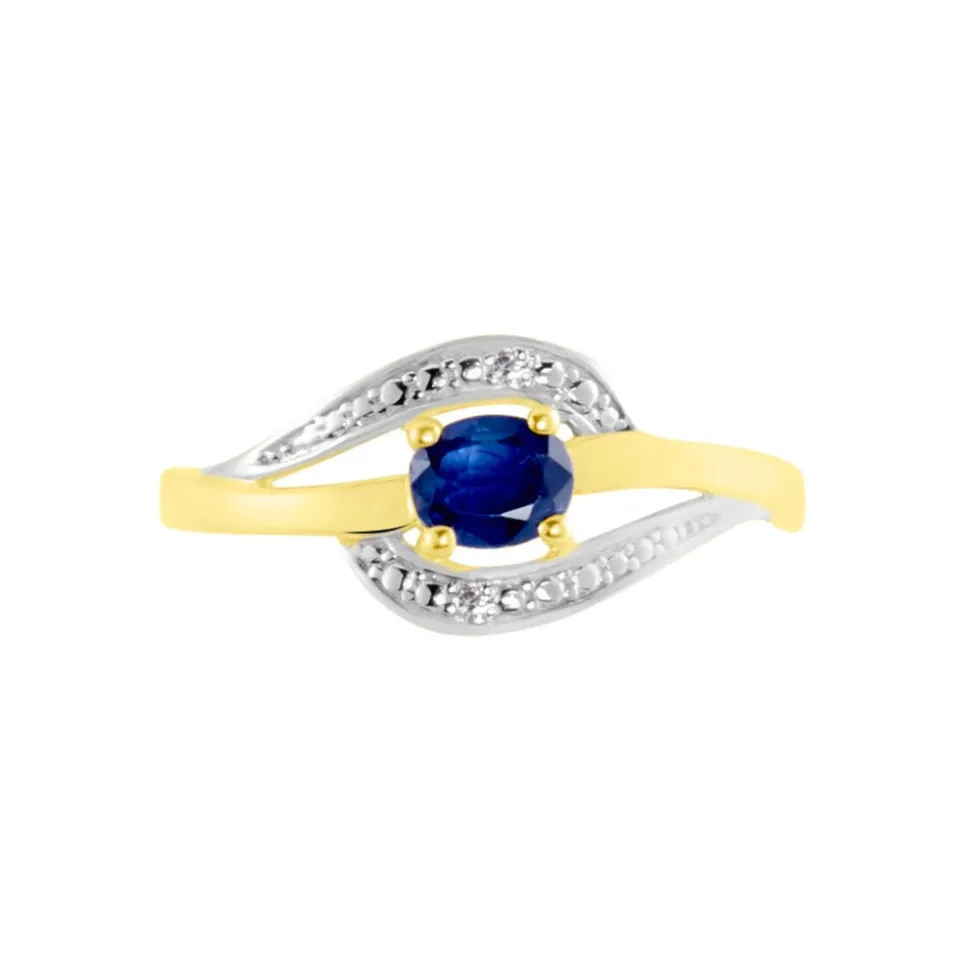 Bague Or Jaune Connor Saphir Diamants