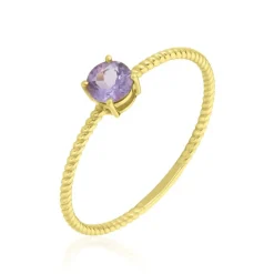 Bague Or Jaune Demi Amethyste|Marc Orian New