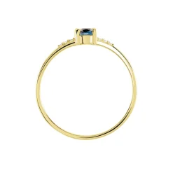 Bague Or Jaune Jehane Topaze Oxydes De Zirconium