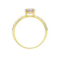 Bague Or Jaune Monroe Amethyste Oxydes De Zirconium|Marc Orian Discount