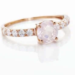 Bague Or Rose Monroe Quartz Oxydes De Zirconium|Marc Orian Discount