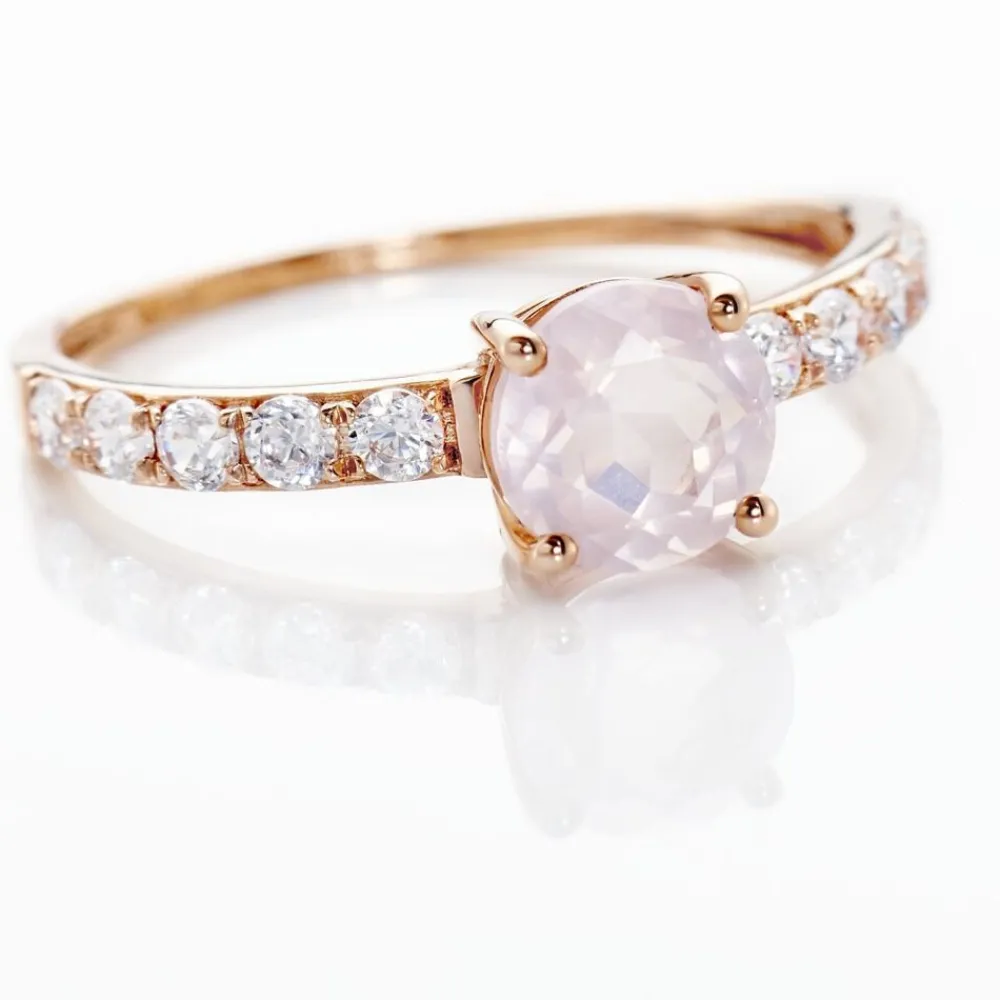 Bague Or Rose Monroe Quartz Oxydes De Zirconium|Marc Orian Discount