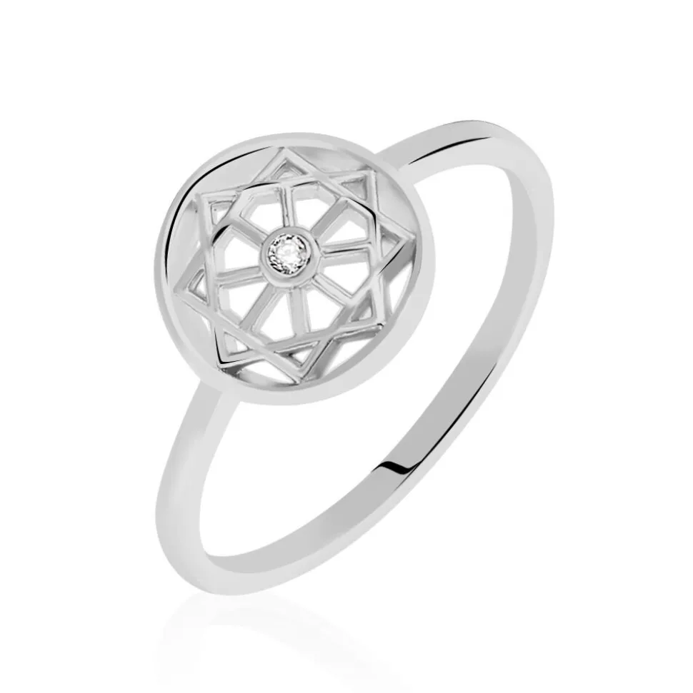 Bague Peinda Argent Blanc Oxyde De Zirconium