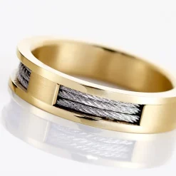 Bague Classique Acier Jaune|PHEBUS HIM Hot