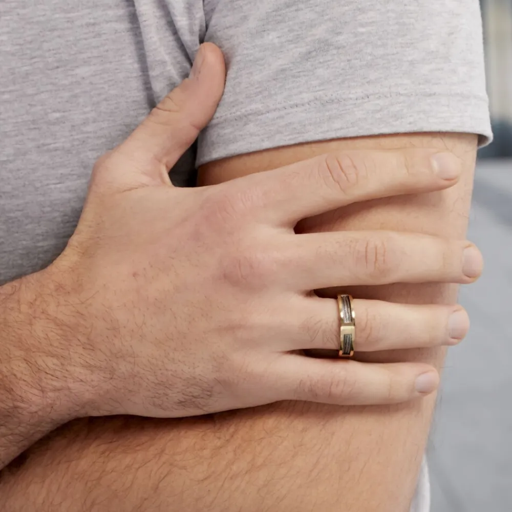 Bague Classique Acier Jaune|PHEBUS HIM Hot