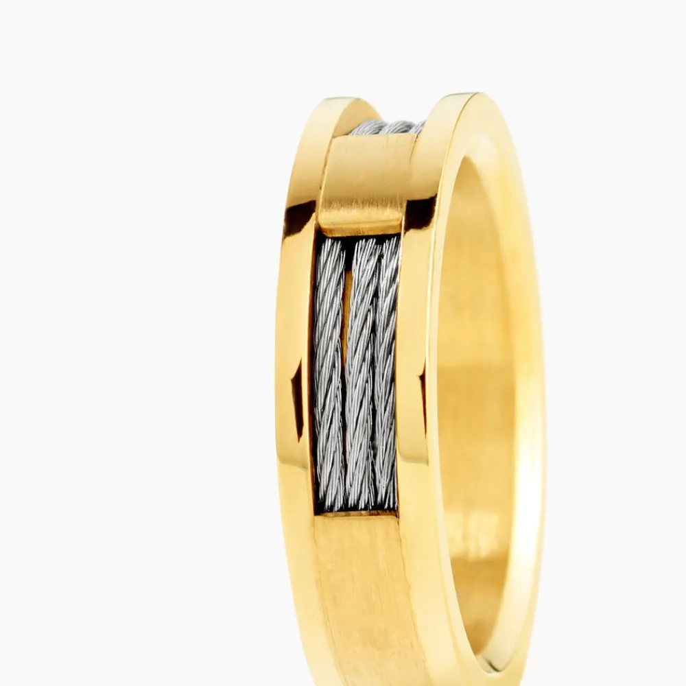 Bague Classique Acier Jaune|PHEBUS HIM Hot