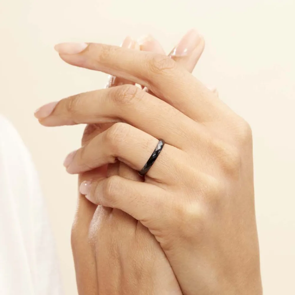 Bague Pilar Petite Ceramique Noir Céramique|Marc Orian Best