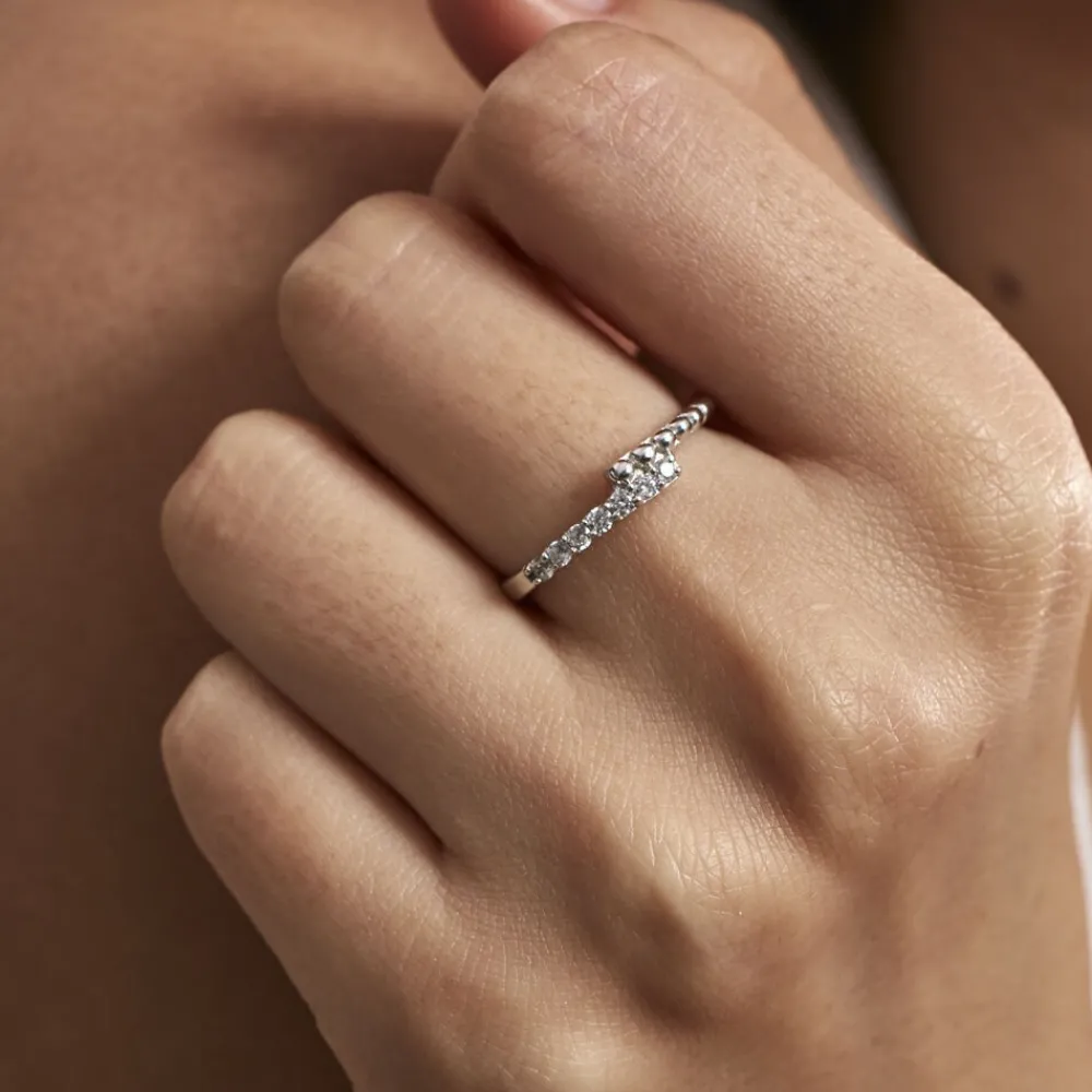 Bague Pisa Argent Blanc Oxyde De Zirconium|Marc Orian Online