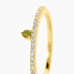 Bague Poem Argent Jaune Péridot Oxyde De Zirconium|Marc Orian Sale