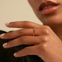 Bague Poem Argent Jaune Péridot Oxyde De Zirconium|Marc Orian Online