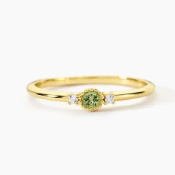 Bague Poem Argent Jaune Péridot Oxyde De Zirconium|Marc Orian Online