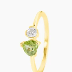 Bague Poem Argent Jaune Péridot Oxyde De Zirconium|Marc Orian New