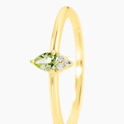 Bague Poem Argent Jaune Péridot Oxyde De Zirconium|Marc Orian Sale