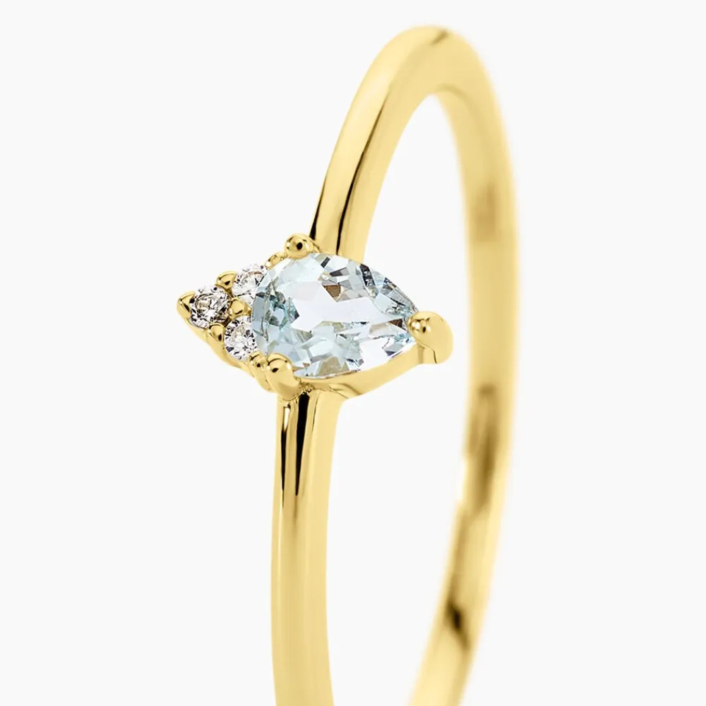 Bague Poem Argent Jaune Topaze Oxyde De Zirconium|Marc Orian New