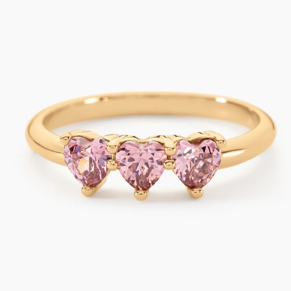 Bague Poésie Rosée Love Plaque Or Jaune Oxyde De Zirconium|Marc Orian Hot